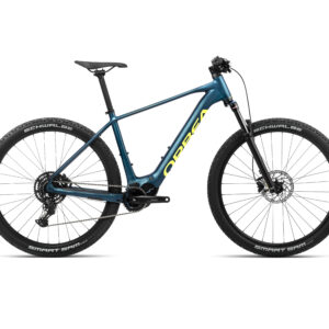 Bicicleta eléctrica de montaña Orbea Urrun 40 2024 con motor Shimano EP600 y batería integrada de 540Wh. Equipado con horquilla SR Suntour, frenos hidráulicos Shimano MT201 y ruedas de 29" tubeless. Ideal para trail y aventuras en montaña, con un cuadro de aleación de alta resistencia y transmisión Shimano de 9 velocidades.
