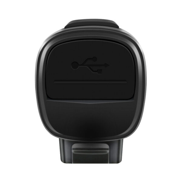 "Luz delantera Allty 200 para bicicleta con 200 lúmenes, modos de brillo y flash, iluminación lateral, batería de 900mAh, carga rápida USB-C y resistencia al agua IPX6."