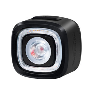 "Luz trasera Magicshine Seemee 150 V2.0, compacta y potente, con 150 lúmenes, ángulo de visibilidad de 260°, sensores inteligentes y modos adaptativos para el día y la noche."