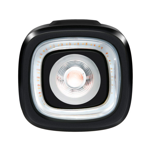 "Luz trasera Magicshine Seemee 150 V2.0, compacta y potente, con 150 lúmenes, ángulo de visibilidad de 260°, sensores inteligentes y modos adaptativos para el día y la noche."