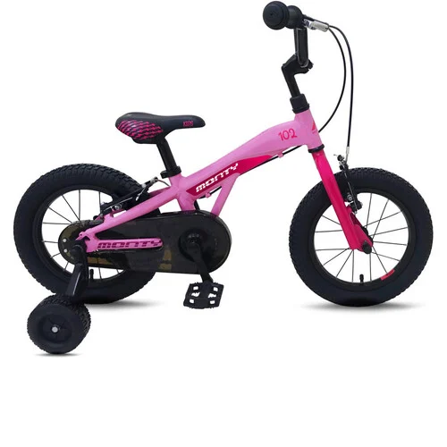 Bicicleta BMX infantil con cuadro de aleación ligera 6061-T6, diseñada para aprender trucos y acrobacias. Equipada con horquilla rígida, frenos V-Brake de aluminio y transmisión 1x1 con pedalier de acero. Ideal para niños que buscan diversión y estilo en el ciclismo urbano.
