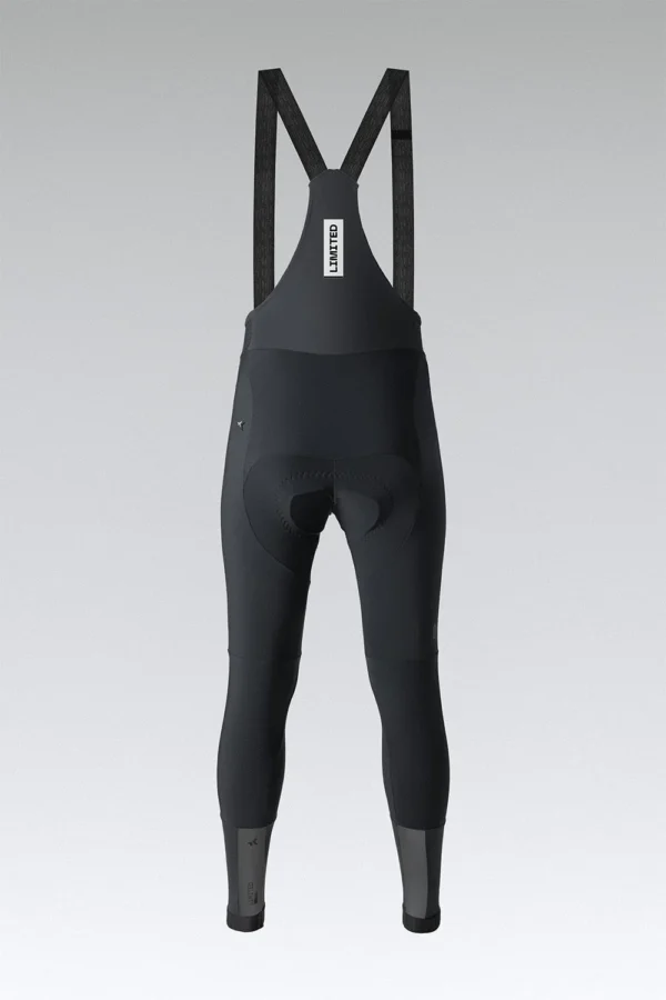 Culotte largo de ciclismo con protección térmica DUAL-SHIELD, badana K7, tirantes transpirables y detalles reflectantes, ideal para entrenamientos en temperaturas de 0-15 ºC. Ofrece aislamiento, transpirabilidad y confort durante rutas largas.