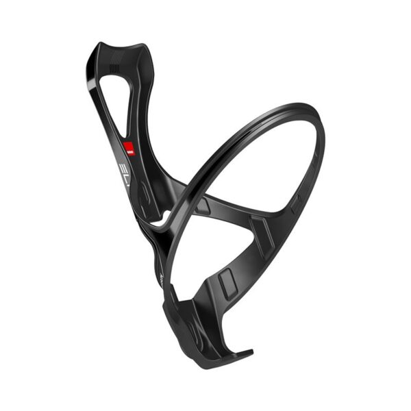 "Portabidón Elite Leggero Carbon ultraligero de 15 gramos, fabricado en fibra de carbono, compatible con bidones estándar, ideal para ciclismo de alto rendimiento."