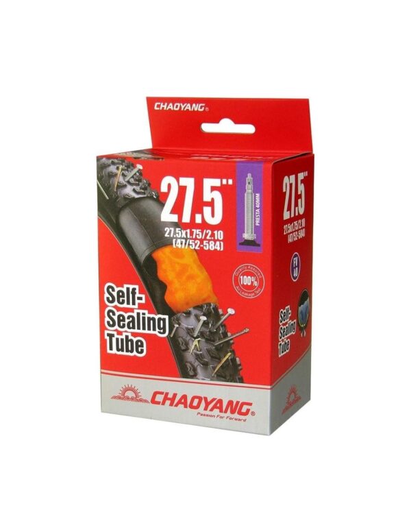 La 🛞 Chaoyang 27.5 Presta es la cámara ideal para tu bicicleta 🚲 de 27.5″. Diseñada para ofrecer resistencia y durabilidad 💪, esta cámara es perfecta para mantener tu bici en perfecto estado. Su válvula Presta asegura un inflado preciso y rápido 🔧, para que disfrutes de cada recorrido con total confianza. ¡Mantén tu bici lista para la acción y sigue pedaleando sin preocupaciones! 🌟