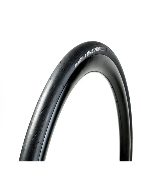"Cubierta Eagle Sport plegable, diseñada para ciclismo en carretera con gran agarre, durabilidad y rendimiento en todo tipo de condiciones."