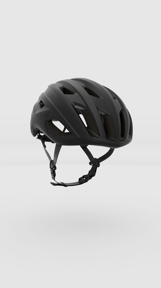 "Casco Kask Mojito³ en color negro, diseño aerodinámico con ventilación avanzada, sistema Ergo Fit+ y certificación WG11 para mayor seguridad."