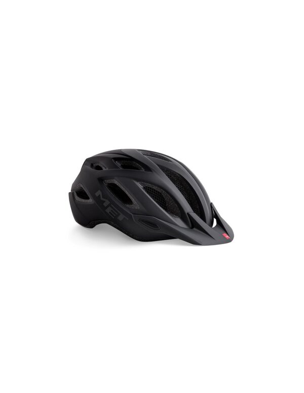 Casco MET Crossover Negro Sombra Mate, talla XL, versátil para ciclismo urbano y de montaña, ventilación optimizada, visera desmontable, diseño ligero y resistente, ajuste ergonómico.