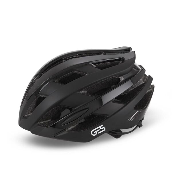 "Casco GES Icon 12 en color negro y detalles modernos, ideal para ciclismo de carretera y montaña, con excelente ventilación y ajuste ergonómico."
