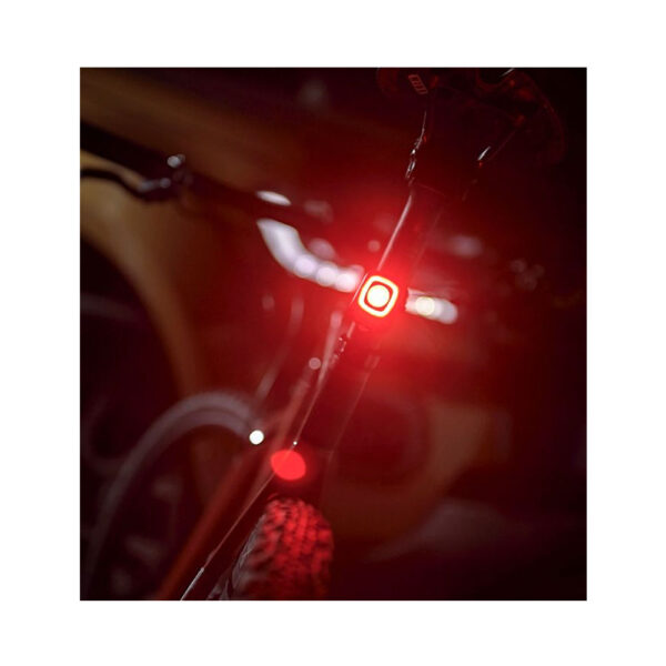 Luz trasera Magicshine Seemee 200 V3.0 para bicicleta, 200 lúmenes, LEDs COB, visibilidad de 260° y 360°, sensor de freno, USB-C, IPX6, autonomía de hasta 132 horas, peso de 40 g.