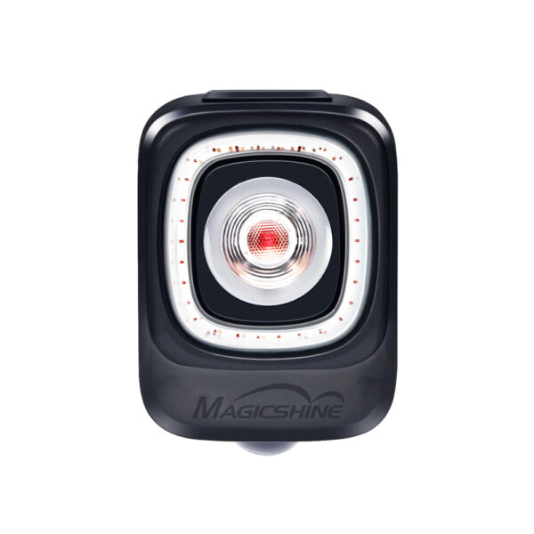 Luz trasera Magicshine Seemee 200 V3.0 para bicicleta, 200 lúmenes, LEDs COB, visibilidad de 260° y 360°, sensor de freno, USB-C, IPX6, autonomía de hasta 132 horas, peso de 40 g.