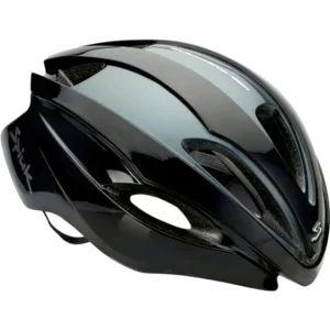 "Casco Spiuk Korben en color negro, diseñado para ciclismo de carretera y triatlón, con diseño aerodinámico, arquitectura Airflow y ajuste de precisión Spiuk® X1."
