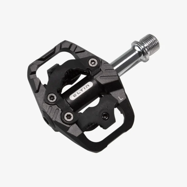 "Pedales Enduro Pro compatibles con Shimano SPD, diseñados para enduro y all-mountain, resistentes, con excelente evacuación de barro e incluye calas."