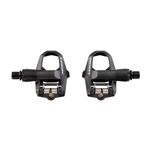 Pedales Look Kéo 2 Max Granfondo, con cuerpo de composite, eje de Chromoly, lámina de acero inoxidable y superficie de contacto optimizada, ideales para ciclismo de carretera.