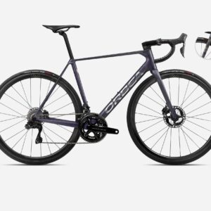 Bicicleta Orbea Orca Carbon OMX 2024 con Shimano Dura-Ace Di2, frenos hidráulicos y ruedas Oquo RP35LTD.