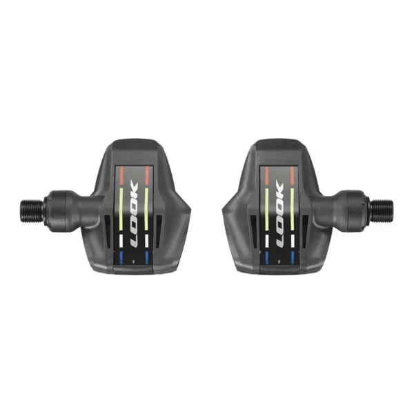 "Pedales Look Kéo Blade Carbon 08 para carretera, con cuerpo de carbono, eje Chromoly+ y superficie de apoyo de 705 mm² para mayor estabilidad y eficiencia."