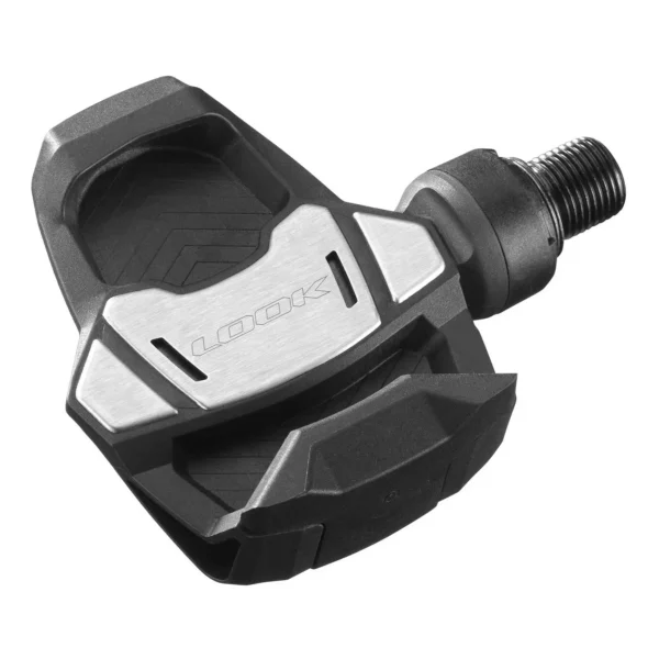 "Pedales Look Kéo Blade Carbon 08 para carretera, con cuerpo de carbono, eje Chromoly+ y superficie de apoyo de 705 mm² para mayor estabilidad y eficiencia."