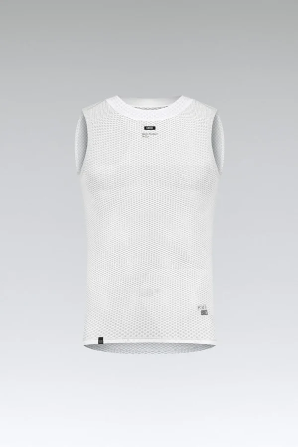 "Camiseta Interior Second Skin Hombre ultraligera, con ajuste segunda piel, tejido Silky 3D, costuras planas y cuello suave al tacto, ideal para ciclistas en condiciones cálidas."