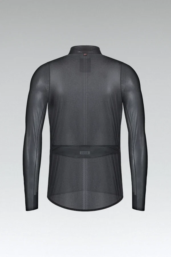 Chaqueta impermeable ultraligera para ciclismo de carretera y montaña, con tejido técnico, costuras termoselladas, cremallera sellada y detalles reflectantes, ideal para lluvia ligera y viento.
