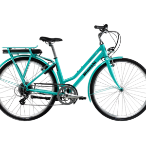 Bicicleta eléctrica urbana Bianchi E-Spillo Classic Lady 8sp con diseño clásico para mujer, motor trasero y 8 velocidades Shimano.
