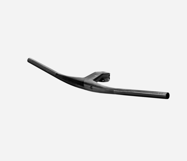 Manillar integrado de carbono OC Carbon Cockpit MP10 con potencia incluida para MTB, color negro, ancho 760 mm.