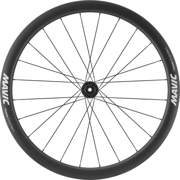 Juego de ruedas Mavic Cosmic S 42 Disc de carbono para bicicleta de carretera – 42 mm, Tubeless Ready, freno de disco, buje ID360 – disponible en Bikes Moncayo.