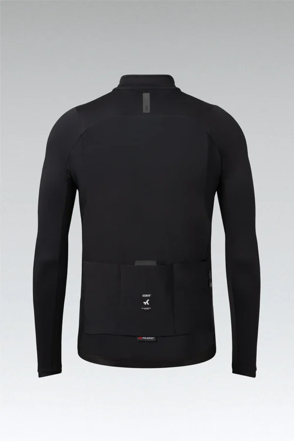 Description: Ultra-elastic version of our iconic winter jacket, a true benchmark in thermal comfort and aerodynamics for the coldest months. Thanks to a solid fabric made with micro polyamide, we achieve complete freedom of movement with a very pleasant feel. The front panel with Polartec® Windbloc™ offers wind protection, water repellency, and exceptional breathability, ensuring the perfect balance between insulation and ventilation. The interior with microfleece provides extra warmth in extreme conditions, while the exterior receives an additional water-repellent treatment, providing total protection against moisture. The sleeves have been made with Polartec® Power Shield™ protection on the upper part and a lower panel in winter lycra that achieves an optimal balance between protection and comfort. Its design has also evolved, with sharper side panels, an optimized back silhouette, and new minimalist cuffs. It maintains its Perfect Fit fit, snug but adaptable to different types of cyclists and disciplines. In terms of storage, it has three rear pockets with the GRS system and a lower gusset to improve ventilation, as well as a fourth zippered pocket to securely store valuables. A jacket that redefines the standard of protection and performance in winter. New optimized pattern. Fabric with Polartec® Windbloc™. Additional exterior water-repellent treatment. Back with breathable microfleece. Sleeves with Polartec® Power Shield™. Minimalist cuffs. Thermo-sealed zipper with protectors and puller. 3 rear pockets with GRS system. Extra zippered pocket. Large-format interior mesh pocket. Waist with rear silicone band. Reflective details.