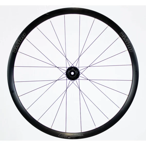 “Juego de ruedas Vision Team 30 i23 Disc Shimano HG 6T con llanta de aluminio 30 mm, ancho interno 23 mm, freno de disco 6 tornillos y núcleo Shimano.”