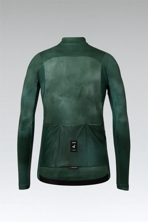 La Gobik Skimo Pro 2.0 es una chaqueta térmica de ciclismo diseñada para invierno, con membrana Polartec® cortaviento y repelente al agua, interior de microfleece y ajuste Perfect Fit. Ideal para temperaturas de 0 a 12 °C, ofrece aislamiento, transpirabilidad y aerodinámica premium en entrenamientos y rutas exigentes.