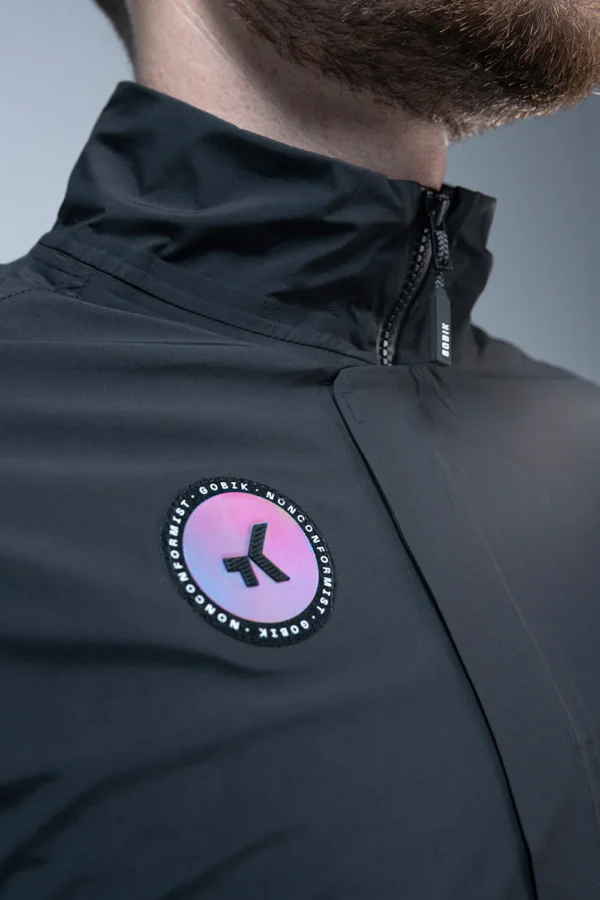 Chaqueta térmica unisex Gobik Superarmour Royal Black impermeable y cortaviento para ciclismo de invierno con aislamiento Polartec Alpha