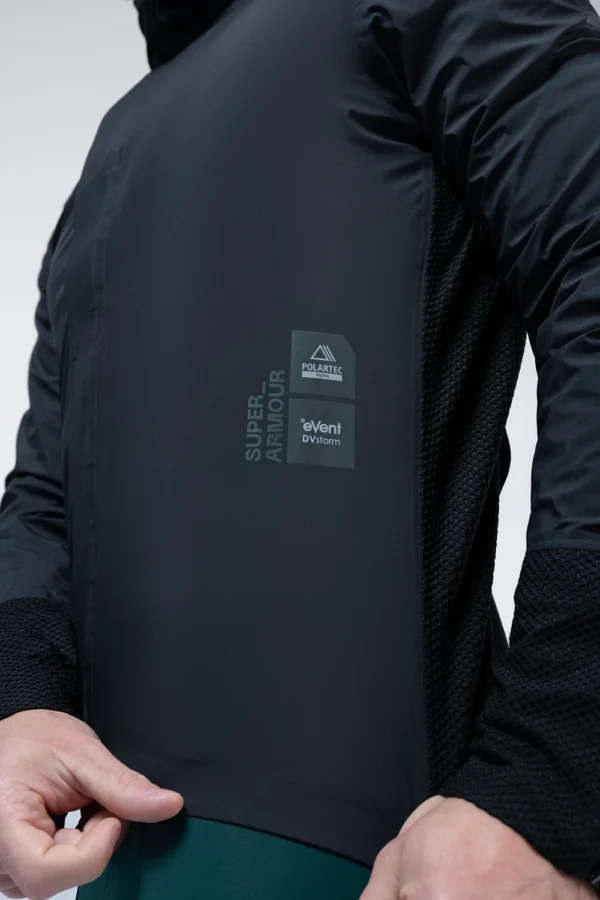 Chaqueta térmica unisex Gobik Superarmour Royal Black impermeable y cortaviento para ciclismo de invierno con aislamiento Polartec Alpha