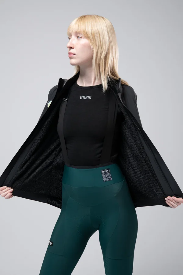 Chaqueta térmica unisex Gobik Superarmour Royal Black impermeable y cortaviento para ciclismo de invierno con aislamiento Polartec Alpha