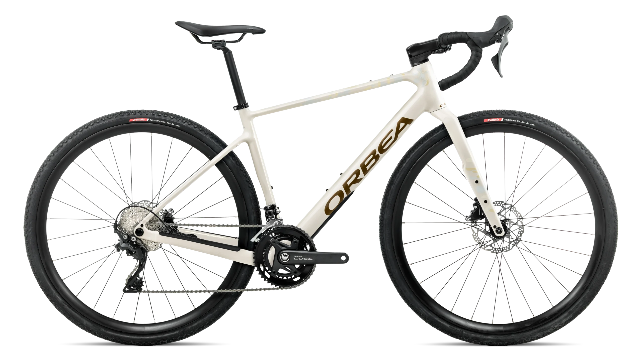 Descubre la Orbea Terra H50 2027, una bicicleta gravel de aluminio con horquilla de carbono, transmisión Shimano CUES 2x10 y frenos hidráulicos.