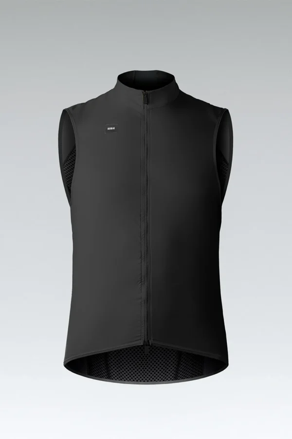 Chaleco cortaviento Gobik Prime hombre Ink Black ultraligero para ciclismo