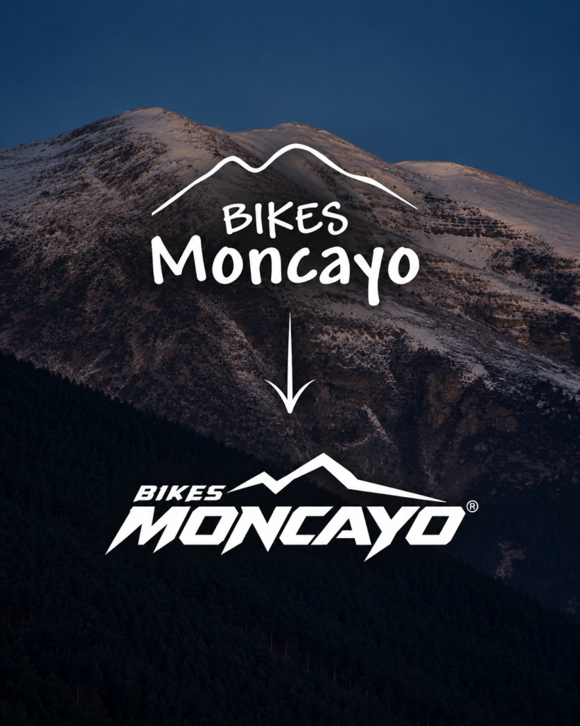 En Bikes Moncayo estrenamos nueva identidad visual. Queríamos actualizar nuestra imagen y darle un carácter más moderno, más deportivo y más potente, pero con una condición muy clara: seguir siendo reconocibles y no perder nuestra esencia.